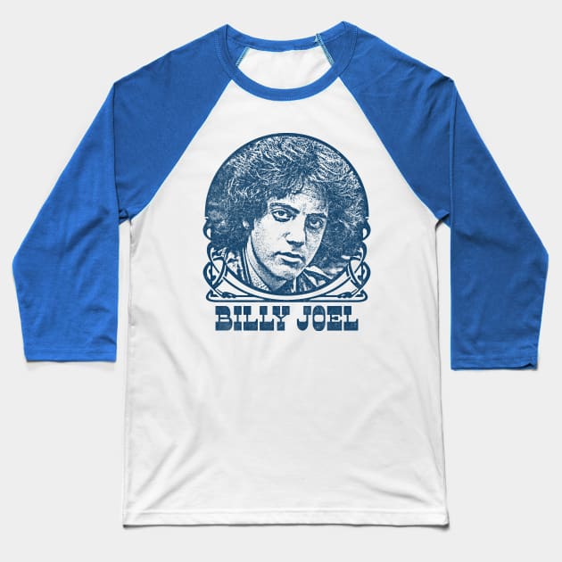 Billy Joel / / Retro Style Faded Look Design Baseball T-Shirt by DankFutura